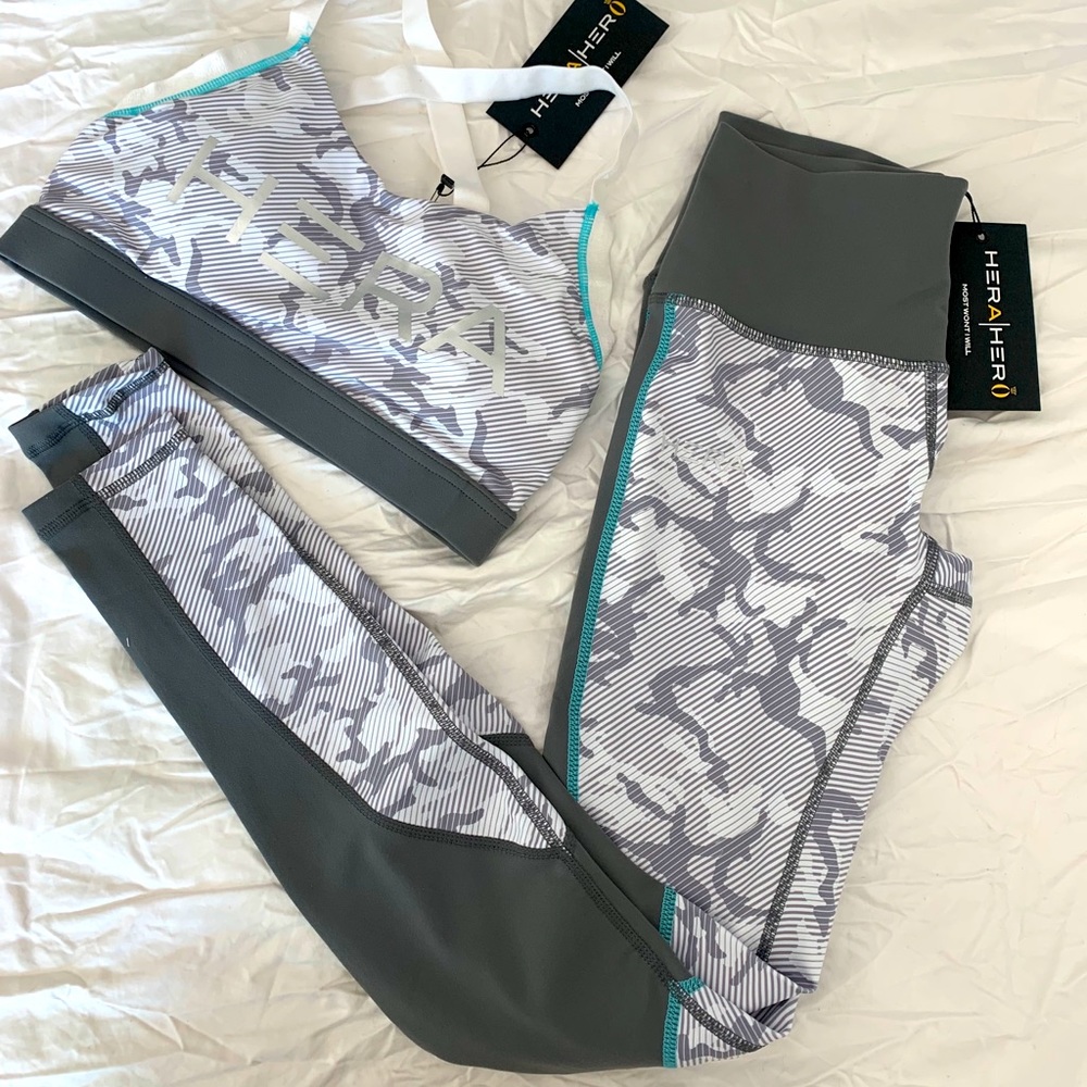 NEW Gray Camo Workout Set!